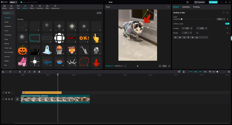 Édition d'une vidéo avec CapCut
