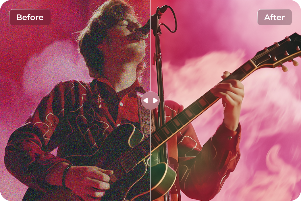 denoisng low light concert photos taking with low quality devices