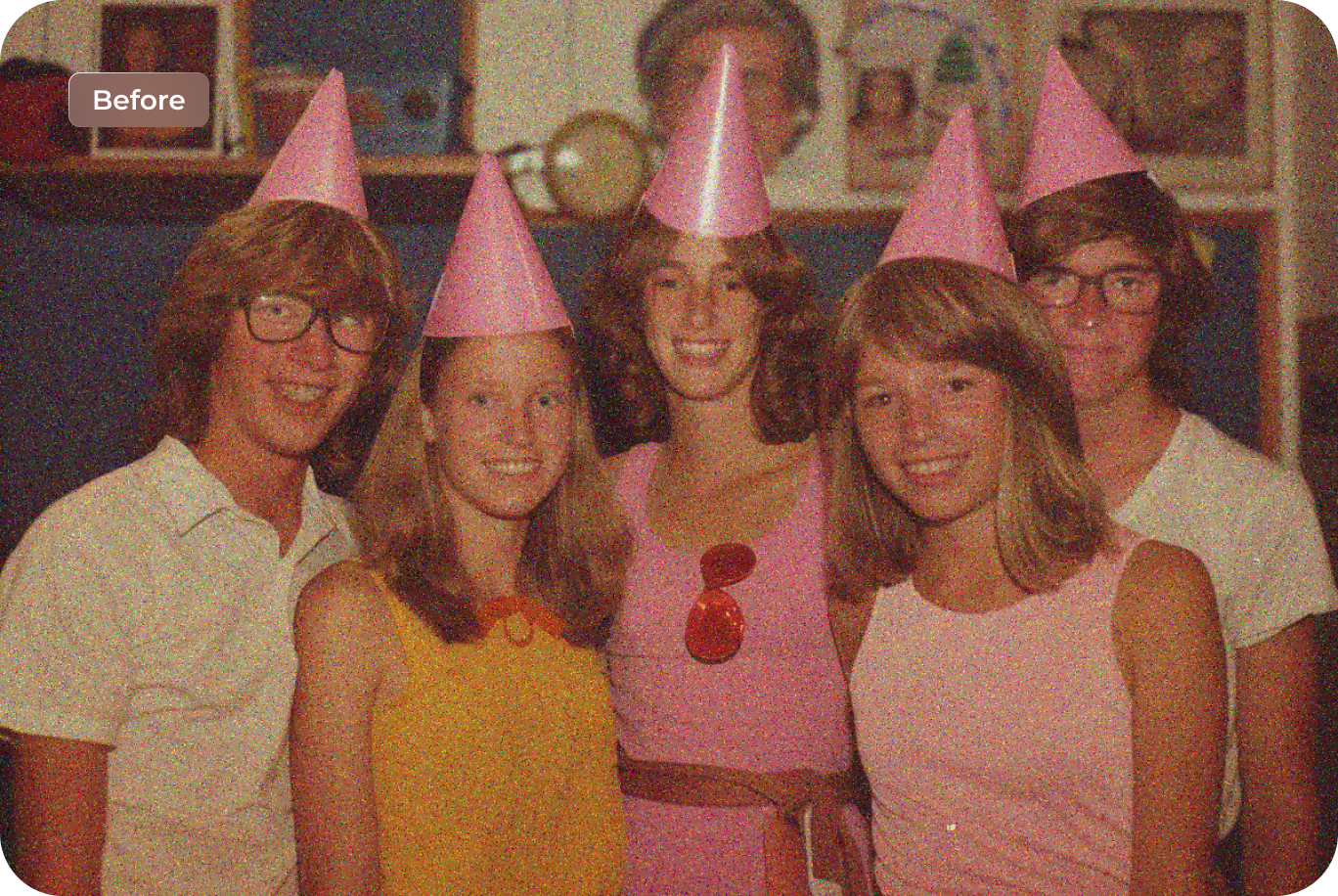 old family photos with noise shots