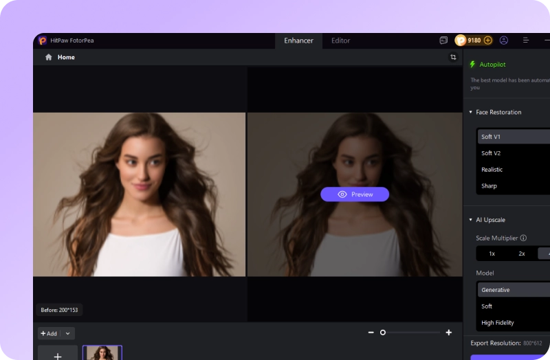 enhance photo quality with ai upscaler