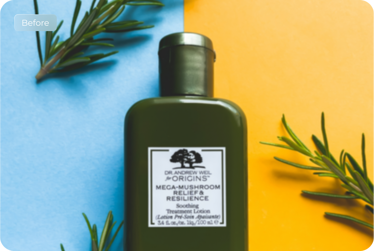 blurred text for E-commerce product photography