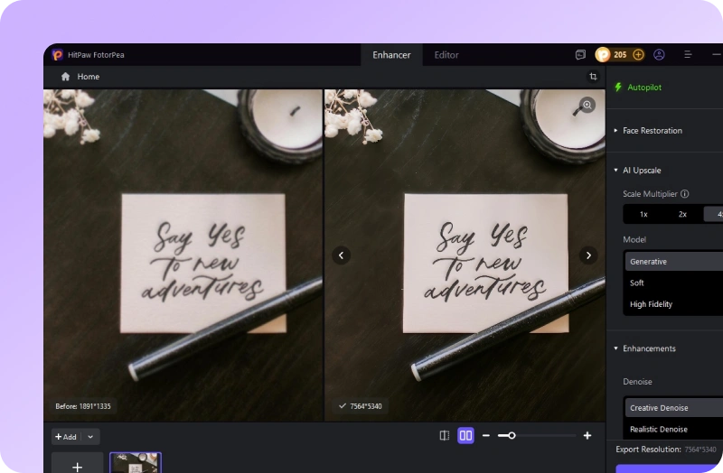 export text unblurred by hitpaw fotorpea text enhancer
