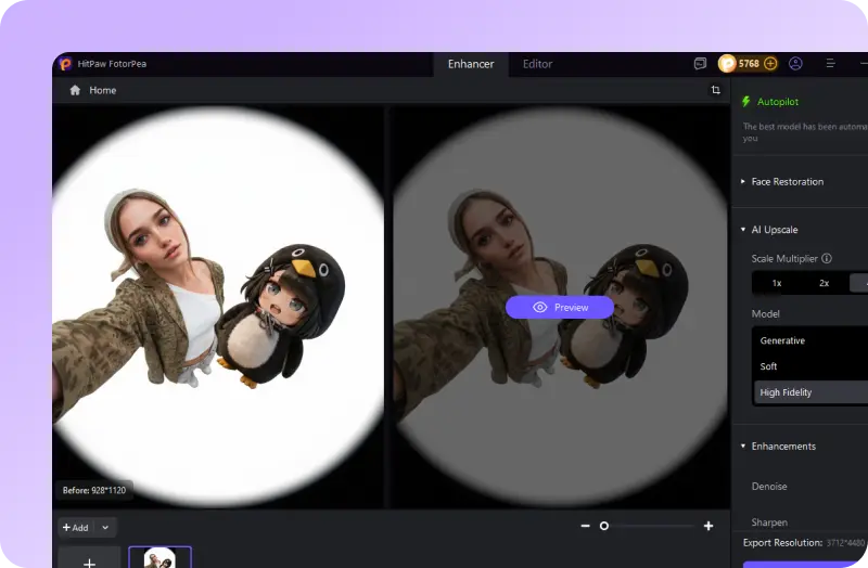 enhance nano banana generated image quality to 8k resolution