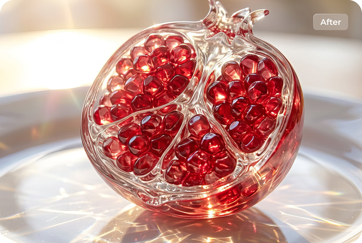 restore macro textures in tropical fruit still life renders