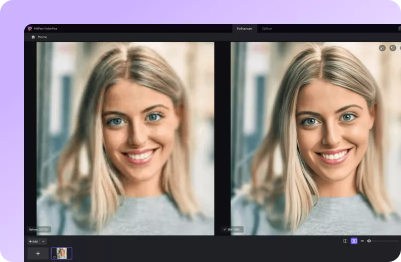 hitpaw sharpen image ai export
