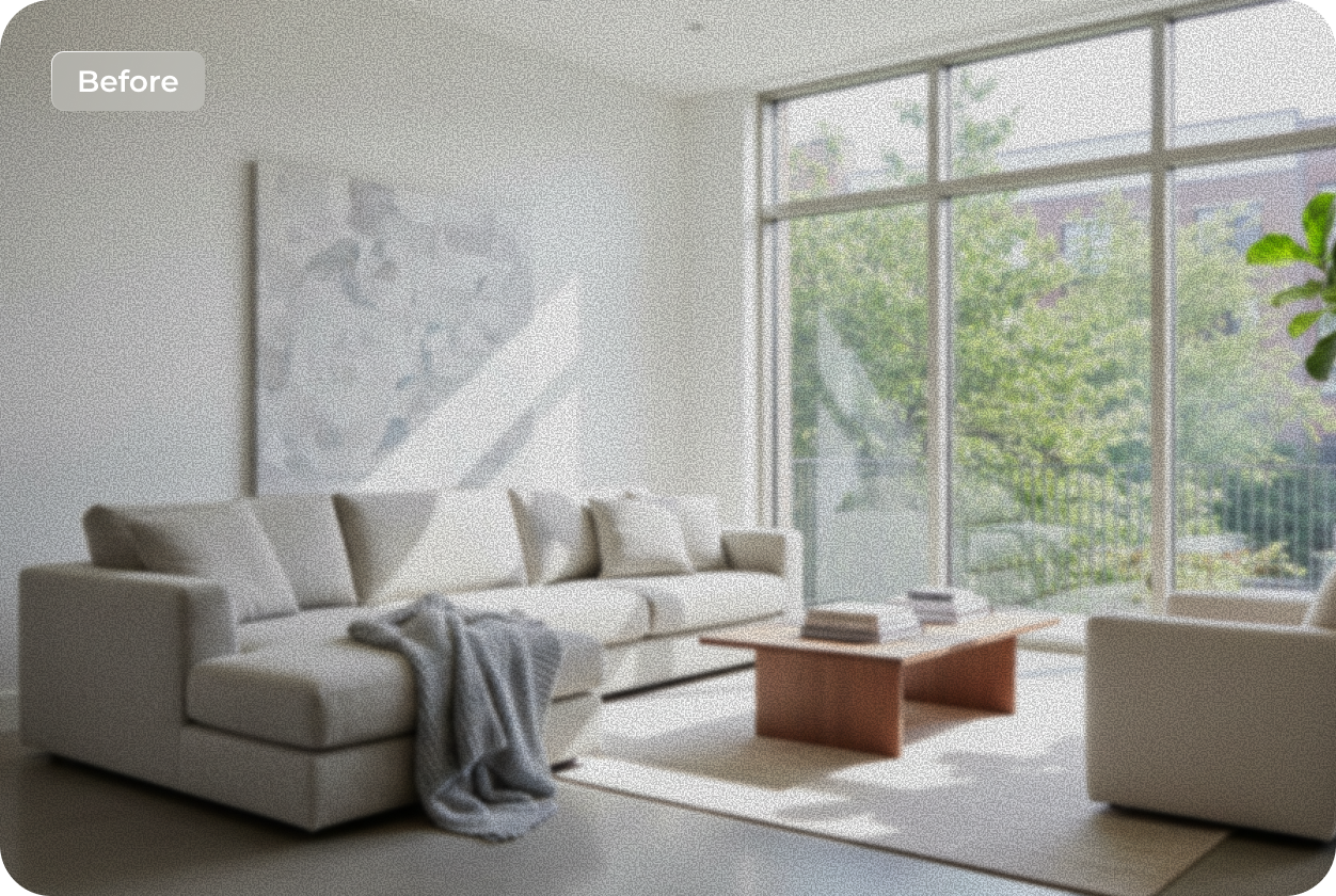 sharpen blurry real estate image