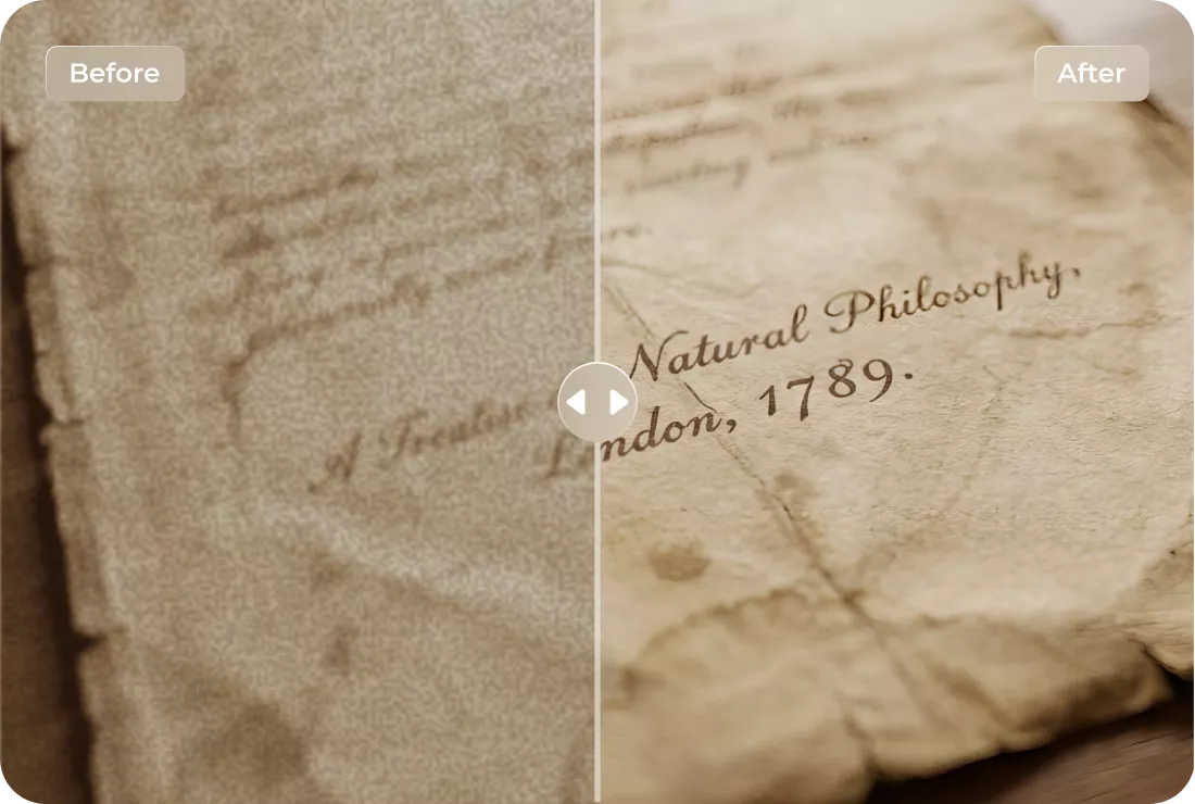 restore documents and text images