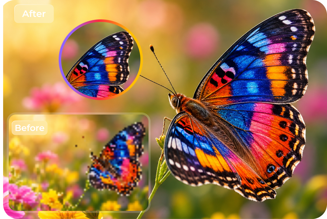 clean up pixilated photo with ai