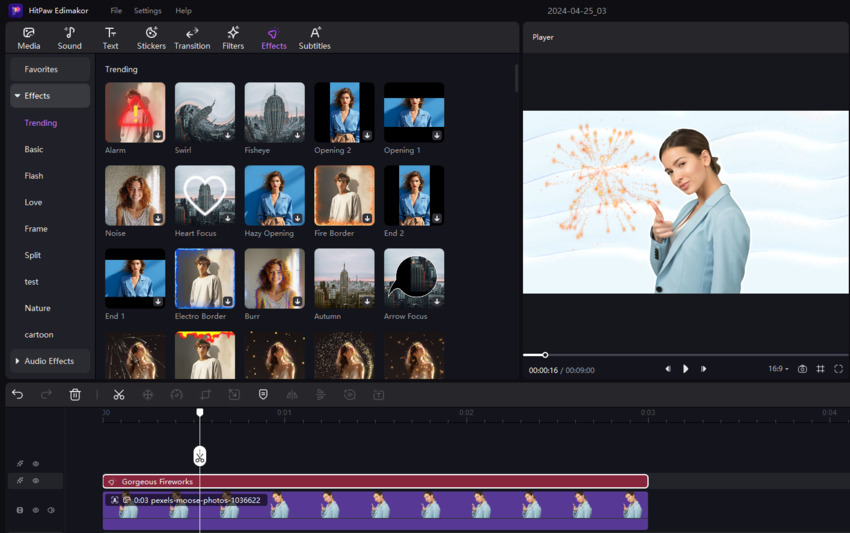 Add effects for the ai photo cutout images