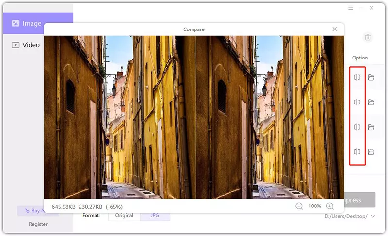 compress pictures