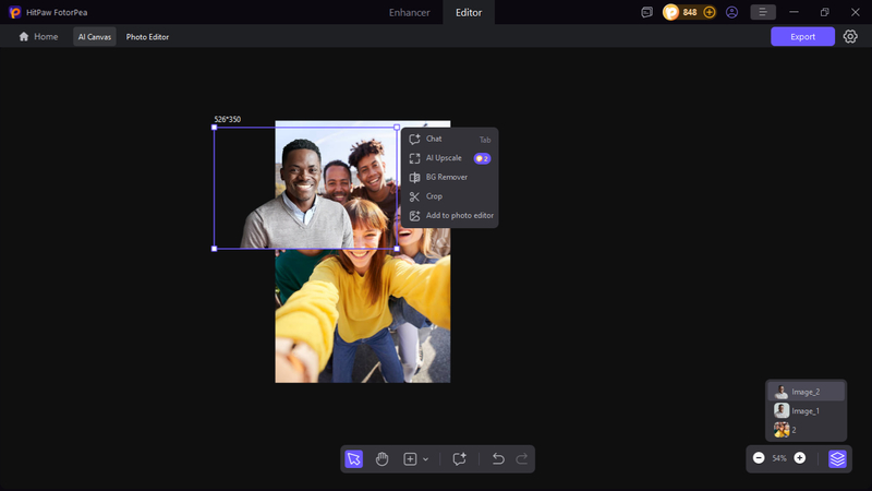add a photo to a photo with hitpaw fotorpea