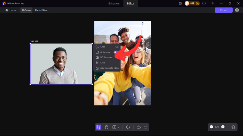 add person to photo with hitpaw fotorpea