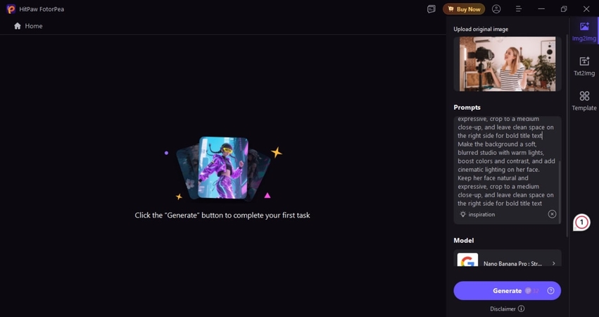 generate ai image using fotorpea
