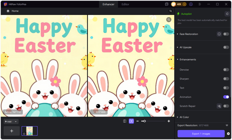 ai enhancer for  easter aesthetic poster