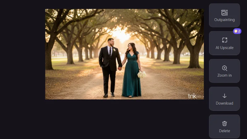 personalized engagement photo created with ai