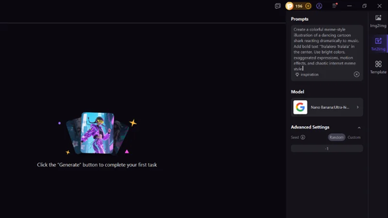 ai prompt to create tralalero tralala meme
