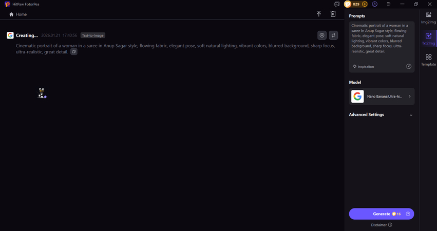 ai creating anup sagar style effects