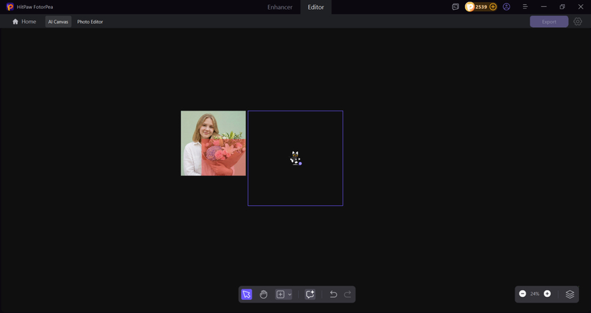 hitpaw fotorpea ai canvas processing image
