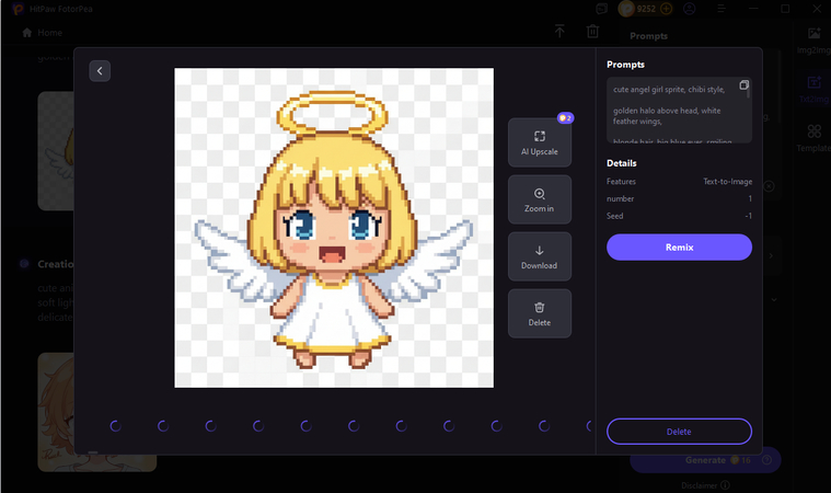 Angel 624 GBA Sprite  ai prompt generate