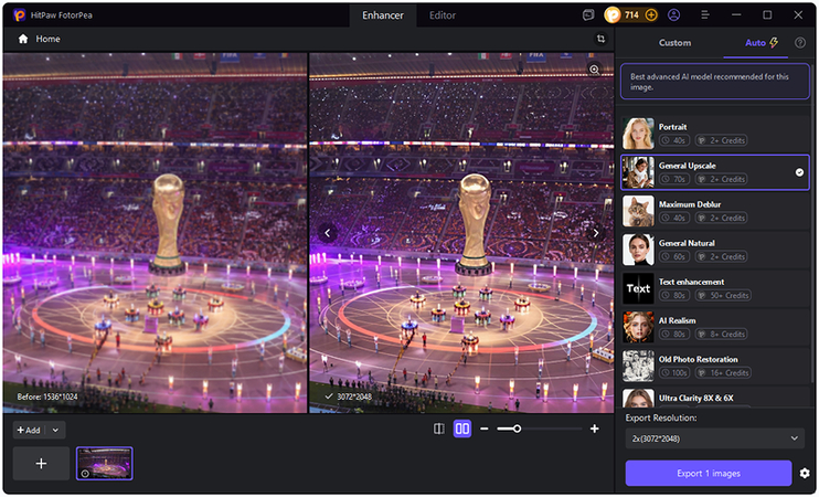 auto mode to enhance photos
