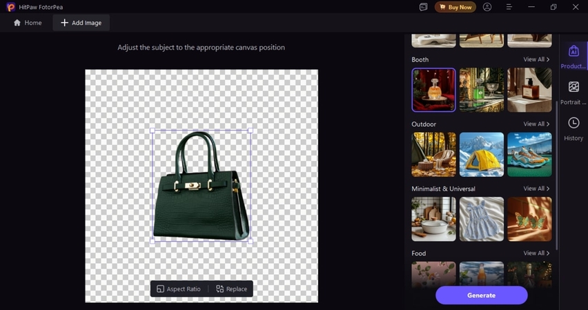 click generate button to start process