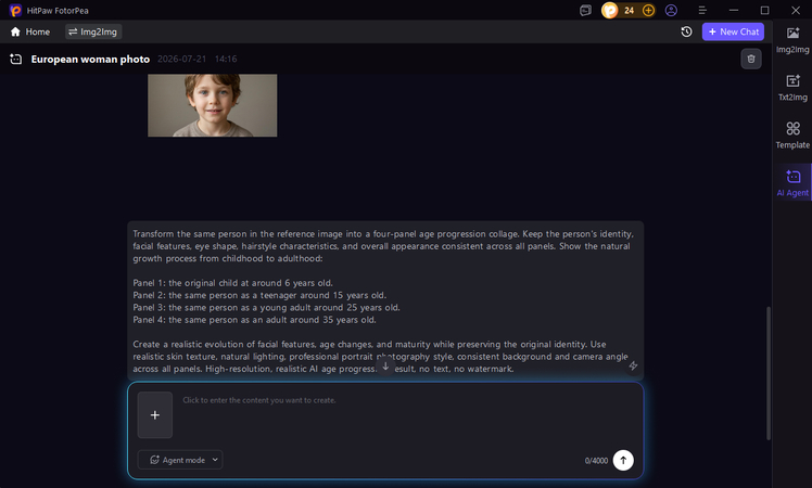 choose image parameters