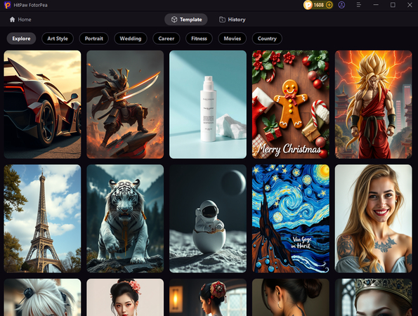 choose style template silhouette