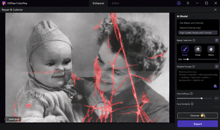 vintage photo scratch repair