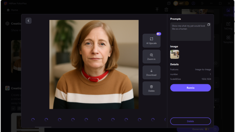 download and share a pet to human image