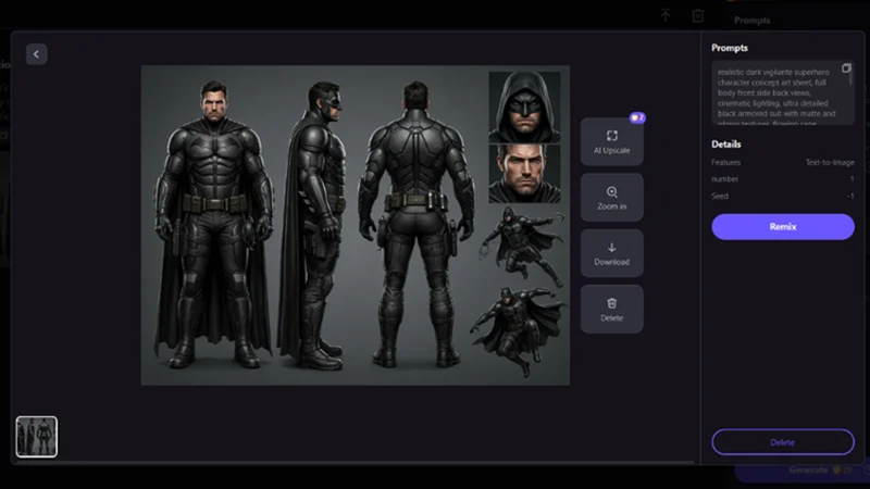 concept art character sheet export