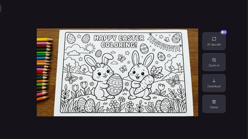 enhance easter coloring pages