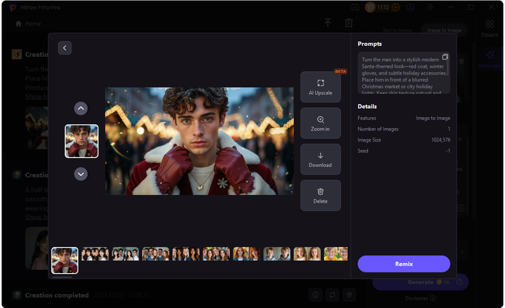 download generated christmas ai photo