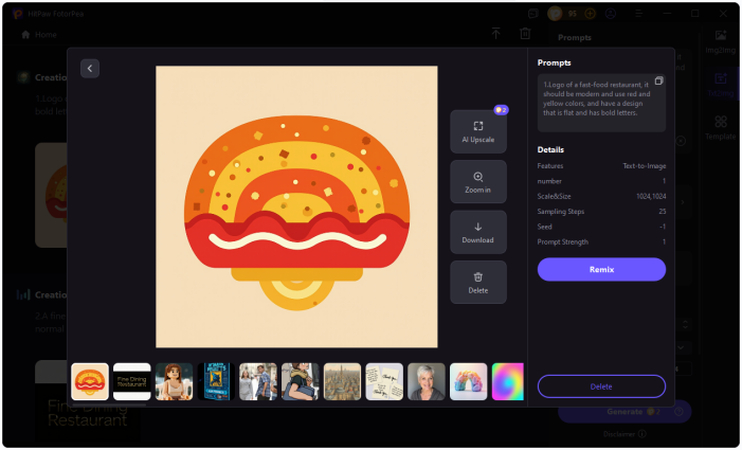download ai generated restaurant logos