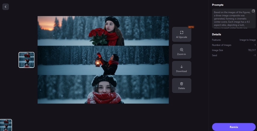 review and download the generated image