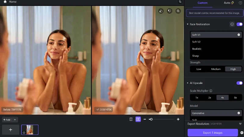 تحسين صورة Grok 4.5 إلى 4K باستخدام HitPaw FotorPea