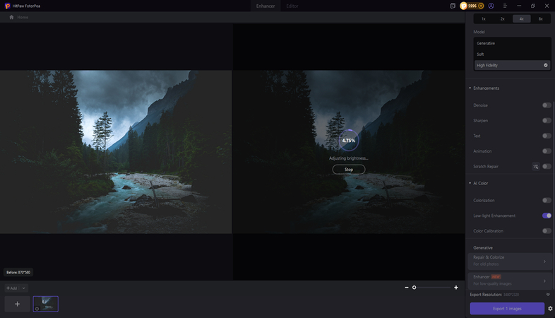 enhance low-light images