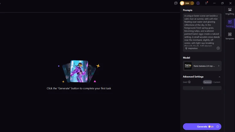 write prompt to generate easter quote image