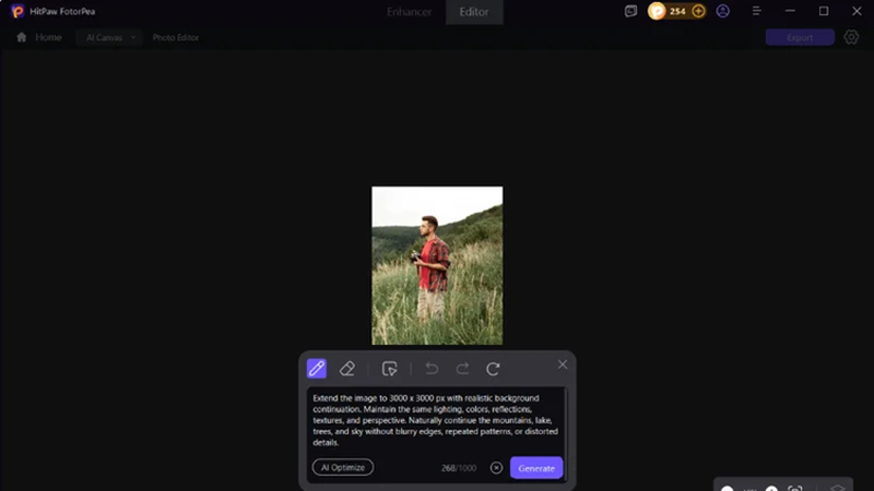 write image extension prompt