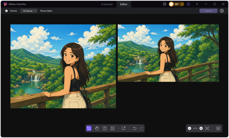 HitPaw FotorPea for expanding image with ai