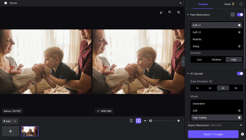 export your enhanced newborn family photo-step3