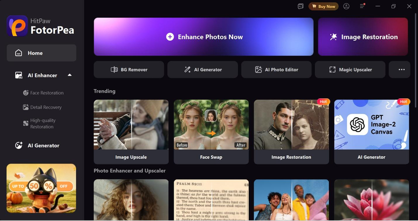Upload GPT Image 2.5 Product Image to HitPaw FotorPea