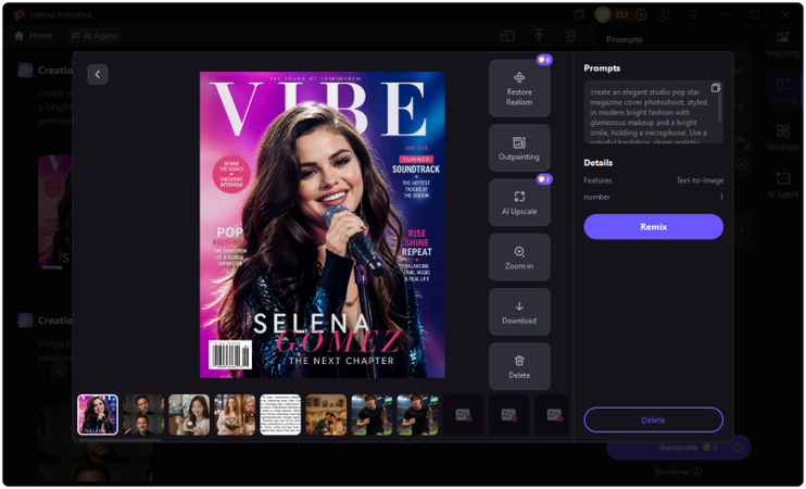 generate and download the final ai musician image