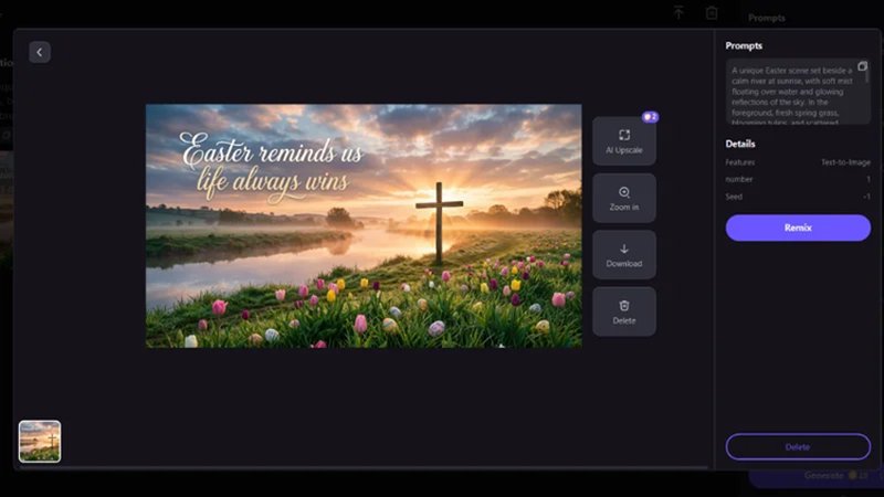 generate and save easter quote image