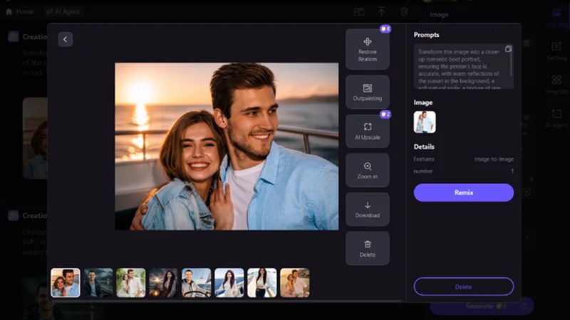 generate boat ai portrait using image prompts