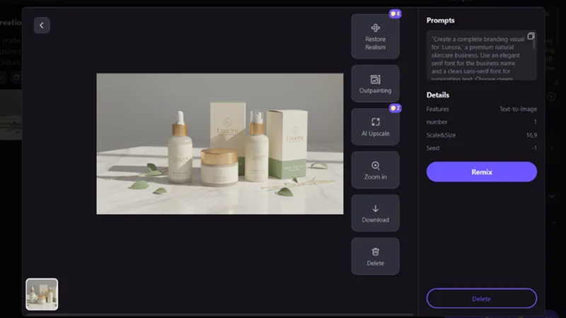 télécharger le visuel de branding IA généré