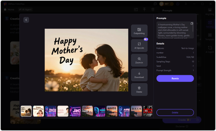 generate mothers day wallpaper