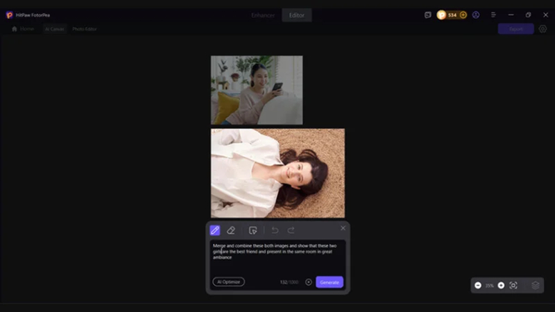generate natural image blend with ai