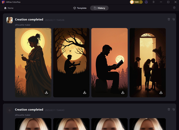 generate silhouette image ai tool