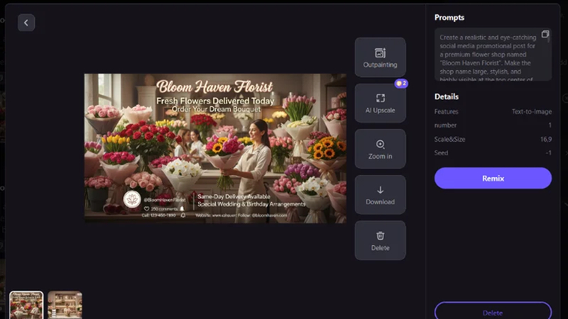 ai generated social media visual