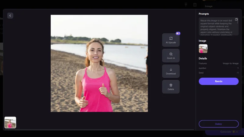 ai generated 8x8 photo final result